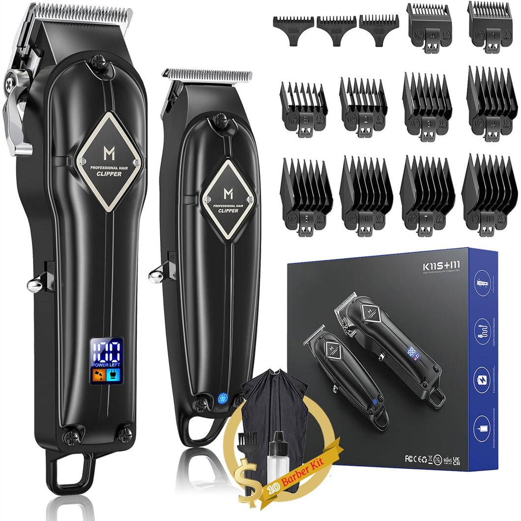 Limural PRO Hair Clippers for Men + Cordless Close Hair Trimmer Barber Kit - limural
