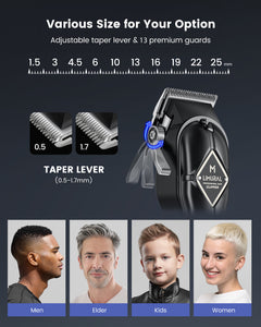 Limural PRO Hair Clippers for Men + Cordless Close Hair Trimmer Barber Kit - limural